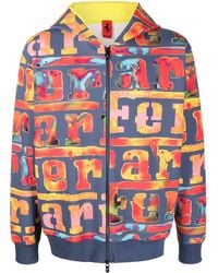 Ferrari - Logo-Painterly Zip-Up Hoodie - Lyst