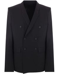 Rick Owens - Double-Breasted Stretch-Wool Blazer - Lyst