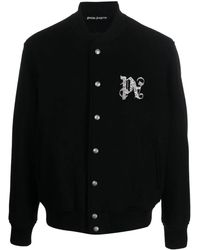 Palm Angels - Monogram-embroidered Bomber Jacket - Lyst