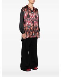 Y-3 - Graphic-Print Button-Down Shirt - Lyst