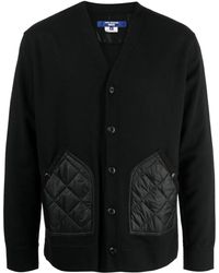Junya Watanabe - Quilted-panel V-neck Jacket - Lyst