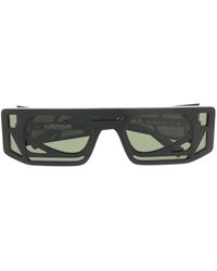 Kuboraum Oversized Square-frame Sunglasses - Black
