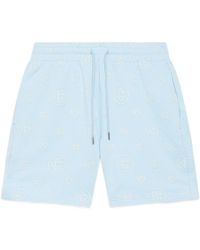 CASABLANCA - Monogram-Embroidered Shorts - Lyst
