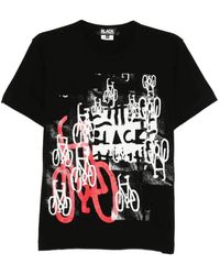 COMME DES GARÇON BLACK - Graphic-Print T-Shirt - Lyst