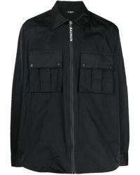 Balmain - Flap-pocket Zipped Shirt - Lyst