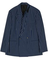 Marina Yee - Striped Double-Breasted Blazer - Lyst