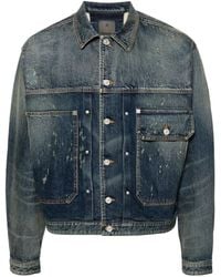 Givenchy - Distressed Denim Jacket - Lyst