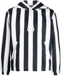 COMME DES GARÇON BLACK - Striped Long-Sleeved Hoodie - Lyst