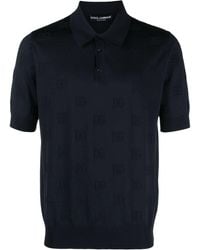 Dolce & Gabbana - Dg Logo Silk Shirt - Lyst