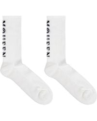McQueen - Ribbed Logo Socks - Lyst