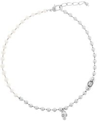 McQueen - Skull Pearl Necklace - Lyst