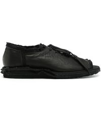 Yohji Yamamoto - Lace-Up Leather Sandals - Lyst