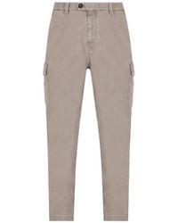 Brunello Cucinelli - Cotton Cargo Trousers - Lyst