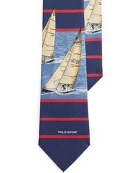 Polo Ralph Lauren - Sailing-Print Striped Silk Tie - Lyst