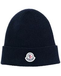 Moncler - Logo Wool Beanie - Lyst