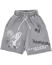 PALY - Graphic-Print Raw-Edge Shorts - Lyst