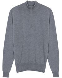 John Smedley - Half-Zip Merino Wool Sweater - Lyst