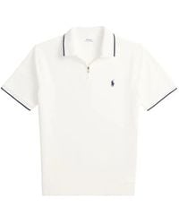 Polo Ralph Lauren - Zip-Fastening Contrast-Trim Polo Shirt - Lyst