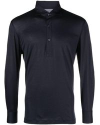 Brunello Cucinelli - Silk-cotton Jersey Polo Shirt - Lyst