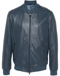 Brioni - Perforated Leather Bomber Jacket - Lyst