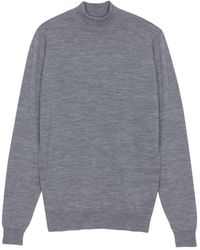 John Smedley - High-Neck Merino Wool Sweater - Lyst
