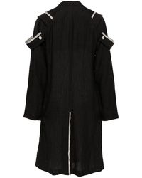 Yohji Yamamoto - Contrast-Trim Ramie Coat - Lyst
