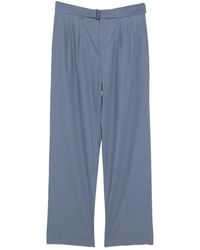 Tagliatore - Belted Straight-Leg Trousers - Lyst