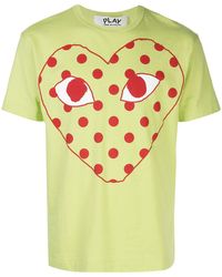COMME DES GARÇONS PLAY - Big Polka Dot Heart T-shirt - Lyst