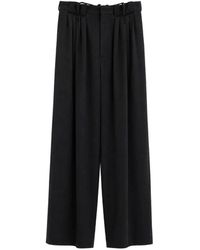 SOSHIOTSUKI - Eight Tuck Pleated Wool Trousers - Lyst