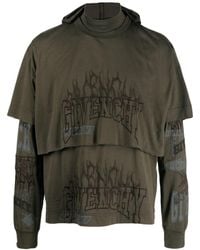 Givenchy - Logo-embroidered Layered Cotton Hoodie - Lyst