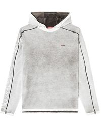 DIESEL - Cotton Hoodie With Colour Spray - Lyst