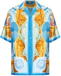 Versace - Silk Short-Sleeve Shirt - Lyst