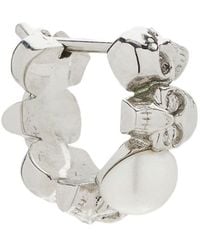 McQueen - Skull Pearl-Embellished Earring - Lyst