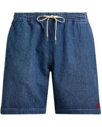 Polo Ralph Lauren - Prepster Polo 8.15" Cotton Denim Shorts With Pony Embroidery - Lyst
