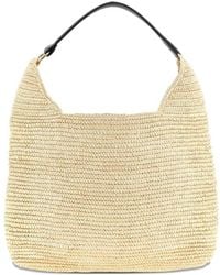 Maison Michel - Cristiana Crocheted Leather-Handle Shoulder Bag - Lyst