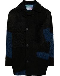 By Walid - Patchwork Single-breasted Coat - Lyst