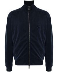 Giorgio Armani - Logo-Embroidered Track Jacket - Lyst