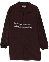 Yohji Yamamoto - Slogan-Print Shirt - Lyst