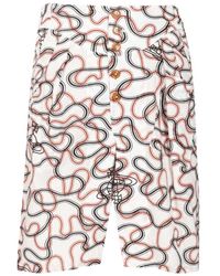 Vivienne Westwood - Squiggle-Print Bermuda Shorts - Lyst