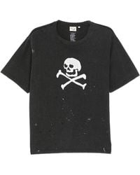 Orslow - Skull-Print Paint-Splatter T-Shirt - Lyst