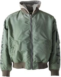 Satoshi Nakamoto - Hooded Graphic Bomber Jacket - Lyst