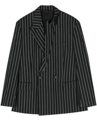 Marina Yee - Striped Double-Breasted Blazer - Lyst