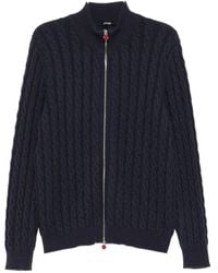 Kiton - Cable-Knit Zip-Up Cardigan - Lyst