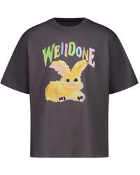 we11done - Bunny Crew-Neck T-Shirt - Lyst