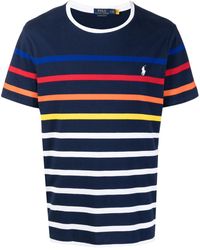 Polo Ralph Lauren Cotton Sailing Print T-shirt in Blue for Men | Lyst