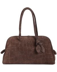 Jacquemus - Turismo Tote Bag With Crocodile Embossing And Knot Detailing - Lyst