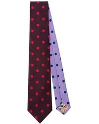Paul Smith - Two-Tone Polka Dot Silk Tie - Lyst