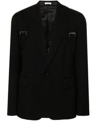 McQueen - Wool Harness-Detail Blazer - Lyst