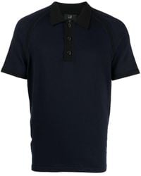 Dunhill - Short Raglan-sleeve Wool Polo Shirt - Lyst