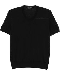 Tom Ford - V-Neck Knitted Tee - Lyst